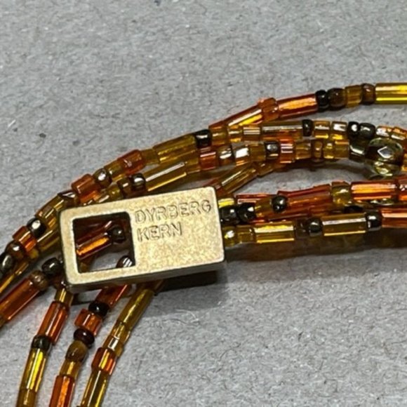Vintage Dyberg and Kern Multi Strand Beaded Lariat with Gold tone Ends Gorgeous - Picture 3 of 7